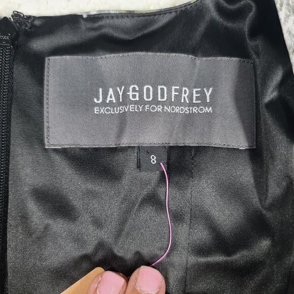 Jay Godfrey leopard print mini dress Size 8 Mob Wife Cocktail Party NYE formal - Picture 7 of 10